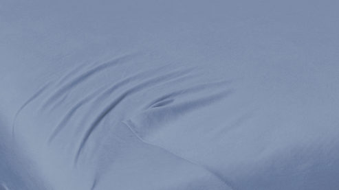 Spannbettlaken H. g. hahn haustextilien® aus Stoff in Blau PRIMERA Spannbettlaken blauer Baumwolljersey - ca. 190 x 200 cm