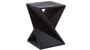 Beistelltisch Gutmann factory® aus Holz in Schwarz Beistelltisch Corby schwarzes Mangoholz - ca. 35 x 35 cm