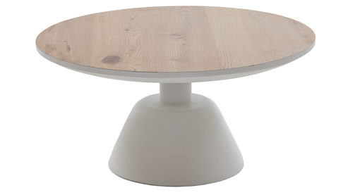 Couchtisch Gutmann factory® aus Holz in Weiß Couchtisch Tiffy Eiche & weißer Lack - Durchmesser ca. 76 cm