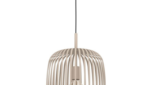 Pendelleuchte Eglo aus Metall in Beige EGLO Hängeleuchte Romazzina sandfarbener Stahl - Länge ca. 90 cm
