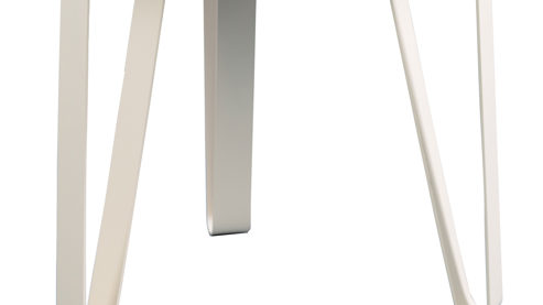 Couchtisch M2 kollektion aus Metall in Weiß Couchtisch Emil 2 Cremeweiß - Durchmesser ca. 50 cm