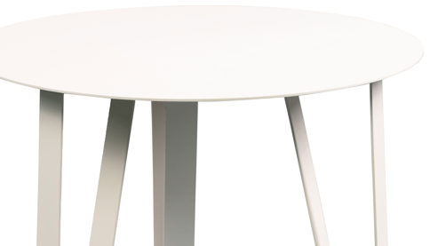 Couchtisch M2 kollektion aus Metall in Weiß Couchtisch Emil 2 Cremeweiß - Durchmesser ca. 50 cm