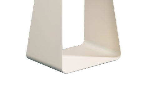 Couchtisch M2 kollektion aus Metall in Weiß Beistelltisch Freddy 2 Cremeweiß - ca. 45 x 45 cm