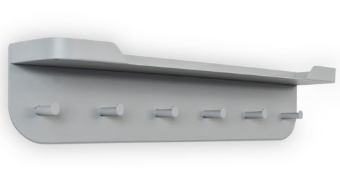 Wandgarderobe M2 kollektion aus Metall in Grau Wandgarderobe Jil 1 Grau – sechs Haken, Länge ca. 70 cm