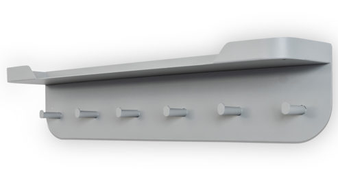 Wandgarderobe M2 kollektion aus Metall in Grau Wandgarderobe Jil 1 Grau – sechs Haken, Länge ca. 70 cm