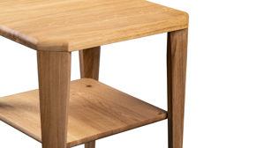 Beistelltisch M2 kollektion aus Holz in Holzfarben Beistelltisch Bell 1 Wildeiche - ca. 40 x 40 cm