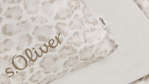 Bettwäsche-Set Ibena® aus Stoff in Beige IBENA® s.Oliver Leoparden Bettwäsche beige Mako-Satin – zweiteilig, ca. 135 x 200 cm