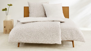 Bettwäsche-Set Ibena® aus Stoff in Beige IBENA® s.Oliver Leoparden Bettwäsche beige Mako-Satin – zweiteilig, ca. 135 x 200 cm