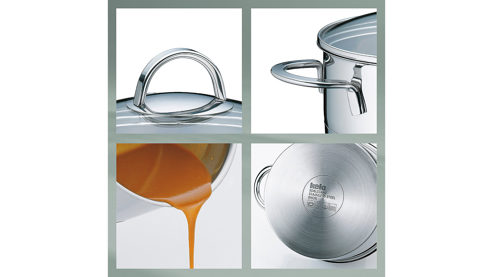 Bräter Kela | keck & lang aus Metall in Edelstahl Bräter Cailin Edelstahl & Klarglas - Durchmesser ca. 24 cm