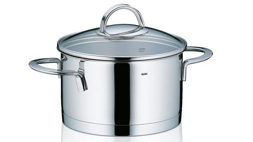 Fleischtopf Kela | keck & lang aus Metall in Edelstahl Fleischtopf Cailin Edelstahl & Klarglas - Durchmesser ca. 16 cm