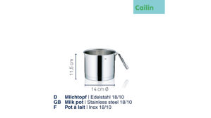 Milchtopf Kela | keck & lang aus Metall in Edelstahl Milchtopf Cailin Edelstahl - Durchmesser ca. 14 cm