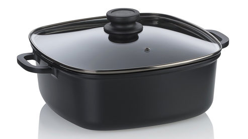 Servierpfanne Kela | keck & lang aus Metall in Schwarz Servierpfanne Atura Schwarz & Glas - ca. 28 x 28 cm