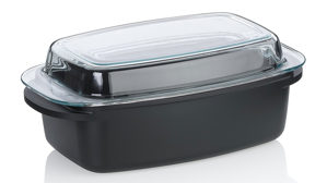 Bräter Kela | keck & lang aus Metall in Schwarz Bräter Atura Schwarz & Glas - ca. 40 x 23 cm