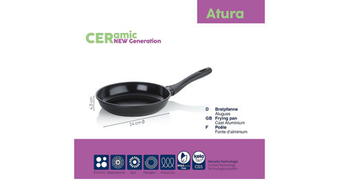 Bratpfanne Kela | keck & lang aus Metall in Schwarz Bratpfanne Atura Schwarz - Durchmesser ca. 24 cm