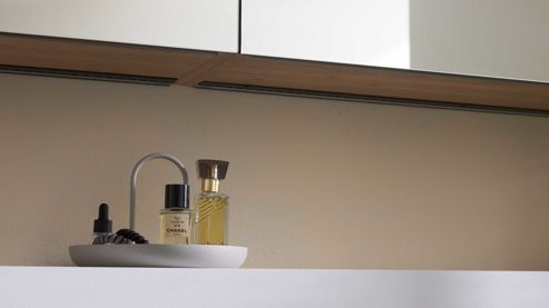 Spiegelschrank Interliving aus Holz in Weiß Interliving Bad Serie 3725 – Spiegelschrank-Set zweiteilig, Länge ca. 160 cm