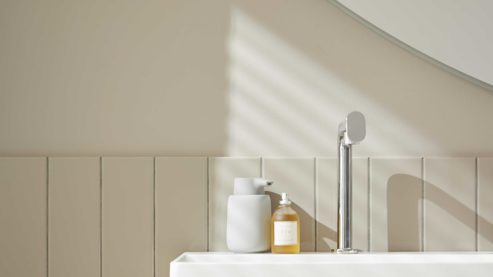 Mischbatterie Interliving aus Metall in Chrom Interliving Bad Serie 7490 – Mischbatterie verchromtes Metall