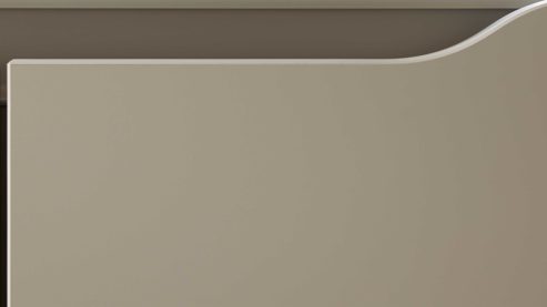 Waschtisch-Set / Waschbecken-Set Interliving aus Holz in Hellgrau Interliving Bad Serie 7969 - Badmöbel-Set Basis sandfarbenes Lacklaminat & Eiche Como - Länge ca. 138 cm