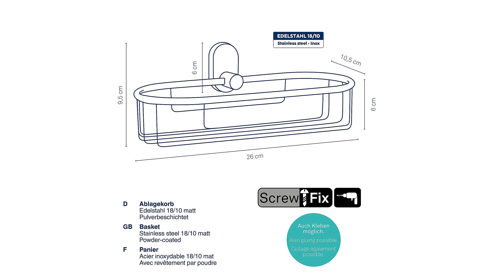 Duschablage Kela | keck & lang aus Metall in Schwarz kela Duchablage Alessio Schwarz - ca. 26 x 10 cm