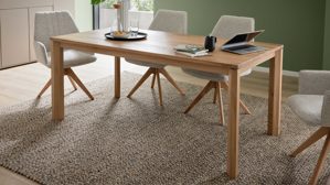 Auszugtisch Interliving aus Holz in Holzfarben Interliving Esszimmer Serie 5102 – Auszugtisch Eiche bianco - ca. 180 - 280 x 90 cm