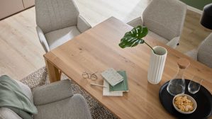 Auszugtisch Interliving aus Holz in Holzfarben Interliving Esszimmer Serie 5102 – Auszugtisch V913 Eiche bianco - ca. 180 - 280 x 90 cm