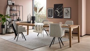 Auszugtisch Interliving aus Holz in Holzfarben Interliving Esszimmer Serie 5102 – Auszugtisch V923 Charakter-Eiche - ca. 220 - 320 x 100 cm