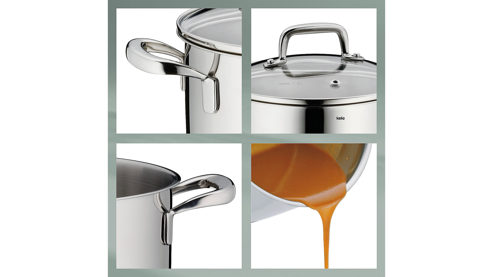 Topf-Set Kela | keck & lang aus Metall in Metallfarben kela Topfset Flavoria Edelstahl & Klarglas – vierteilig