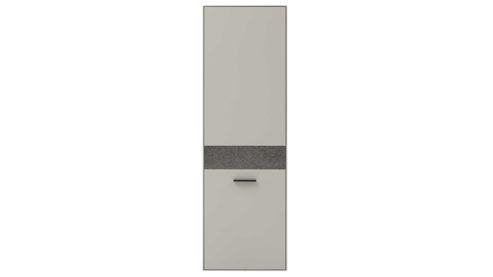 Garderobenschrank Interliving aus Holz in Weiß Interliving Garderoben Serie 6013 - Garderobenschrank Sahara Creme & Granitfurnier - eine Tür, Höhe ca. 180 cm