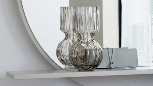 Wandspiegel Interliving aus Holz in Weiß Interliving Garderoben Serie 6013 - Wandspiegel Sahara Creme - Durchmesser ca. 84 cm