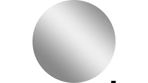 Wandspiegel KAWOO aus Holz in Graphit KAWOO Garderobenprogramm GW-Alviano - Wandspiegel Spiegel - ca. 60 cm Durchmesser