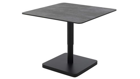 Couchtisch Interliving aus Keramik in Dunkelgrau Interliving Couchtisch Serie 6228 mit Liftfunktion titanfarbene Keramik & schwarzer Stahl - ca. 80 x 80 cm