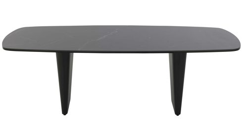 Couchtisch Interliving aus Keramik in Schwarz Interliving Couchtisch Serie 6227 Keramik Marquina & schwarzer Stahl - ca. 140 x 70 cm