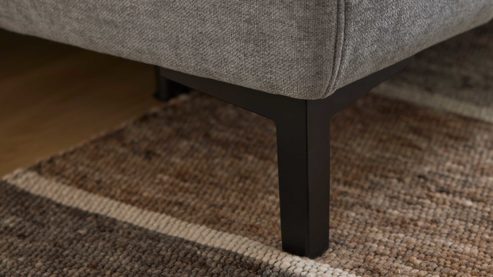 Ecksofa Interliving aus Stoff in Grau Interliving Sofa Serie 4064 - Ecksofa graue Chenille Toni & Fuß W003-01 - Stellfläche ca. 291 x 252 cm