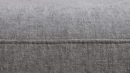 Polsterhocker Interliving aus Stoff in Grau Interliving Sofa Serie 4064 - XXL-Polsterhocker graue Chenille Toni & Fuß W003-01 - ca. 130 x 65 cm