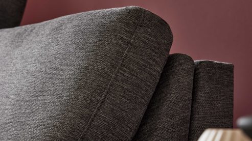 Schlafsofa Interliving aus Stoff in Anthrazit Interliving Schlafsofa Serie 4700 - Schlafsofa 160LÄ anthrazitfarbener Bezug Balu & Aluminiumfüße - Breite ca. 228 cm