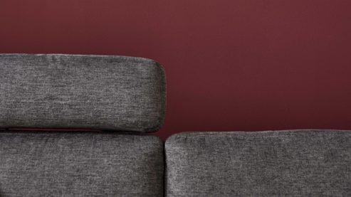 Kopfstütze Interliving aus Stoff in Anthrazit Interliving Schlafsofa Serie 4700 - Kopfstütze anthrazitfarbener Bezug Balu
