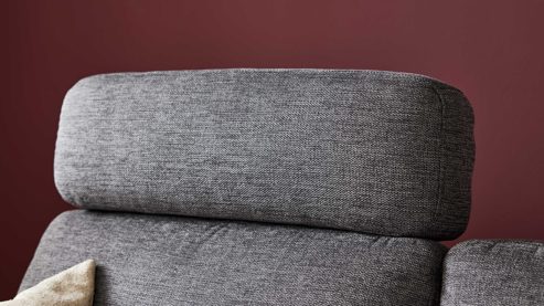 Kopfstütze Interliving aus Stoff in Anthrazit Interliving Schlafsofa Serie 4700 - Kopfstütze anthrazitfarbener Bezug Balu