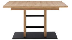 Auszugtisch Interliving aus Holz in Holzfarben Interliving Esszimmer Serie 5505 - Ausziehtisch Artisaneiche & Schwarz - ca. 130 - 178 x 90 cm