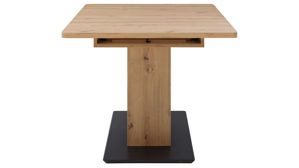 Auszugtisch Interliving aus Holz in Holzfarben Interliving Esszimmer Serie 5505 - Ausziehtisch Artisaneiche & Schwarz - ca. 130 - 178 x 90 cm