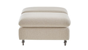 Funktionshocker W.schillig i. i. aus Stoff in Beige W.SCHILLIG Polsterserie Select Venus plus - Hocker mit klappbarem Seitenteil ivoryfarbener Jacquard Bezug O10_43 - ca. 102 x 44 cm