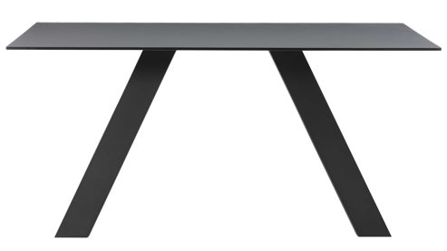 Esstisch Interliving aus Glas in Schwarz Interliving Esszimmer Serie 5122 – Esstisch schwarzes Glas & Metall - ca. 160 x 90 cm