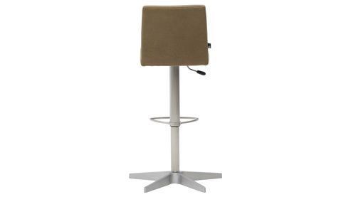 Barstuhl Interliving aus Kunstfaser in Grün Interliving Esszimmer Serie 5122 – Barhocker mit Liftfunktion farngrüne Mikrofaser & gebürsteter Edelstahl