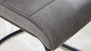 Tischgruppe Interliving aus Glas in Schwarz Interliving Esszimmer Serie 5122 – Essgruppen mit Schwingstühlen schwarzes Glas & Metall - ca. 160 x 90 cm