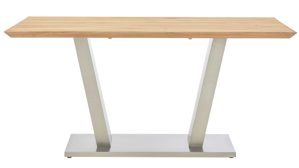 Esstisch Interliving aus Holz in Holzfarben Interliving Esszimmer Serie 5122 – Esstisch Wildeiche & Edelstahl - ca. 160 x 90 cm