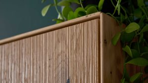 Hängeschrank Interliving aus Holz in Holzfarben Interliving Wohnzimmer Serie 2033 - Hängeschrank 126837 Asteiche - eine Tür, Breite ca. 42 cm