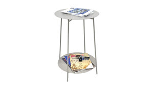 Beistelltisch Haku aus Metall in Grau Beistelltisch Grau - ca. 45 x 61 cm