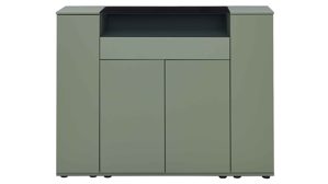 Highboard Interliving aus Holz in Grün Interliving Wohnzimmer Serie 2031 - Highboard BK15070 Schilfgrün - Breite ca. 150 cm