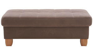 Funktionshocker modulmaster aus Stoff in Braun Modulmaster MM-PP1188 - XXL-Polsterhocker mit Funktion nougatbraune Mikrofaser Mammut & geölte Wildeiche - ca. 130 x 65 cm