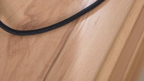 Wohnwand Interliving aus Holz in Holzfarben Interliving Wohnzimmer Serie 2031 - Wohnwand Balkenbuche - Länge ca. 330 cm