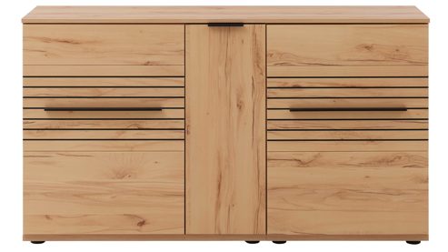 Sideboard Interliving aus Holz in Holzfarben Interliving Wohnzimmer Serie 2032 - Sideboard Risseiche - drei Türen, Länge ca. 150 cm
