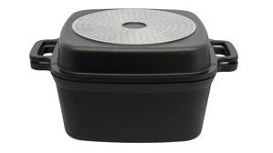 Multifunktionstopf Elo® aus Metall in Schwarz ELO® Multifunktionstopf-Set Cubus Aluminiumguss – ca. 24 x 24 cm